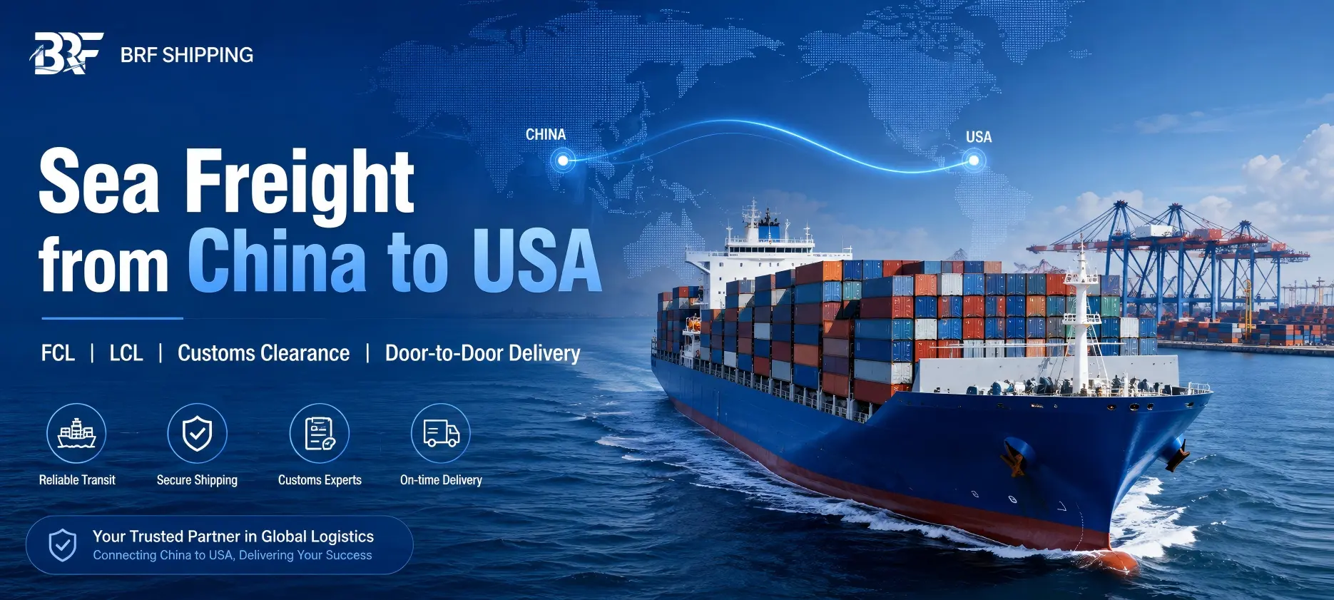 Sea Freight from China to USA Cost, Transit Time & Shipping Guide