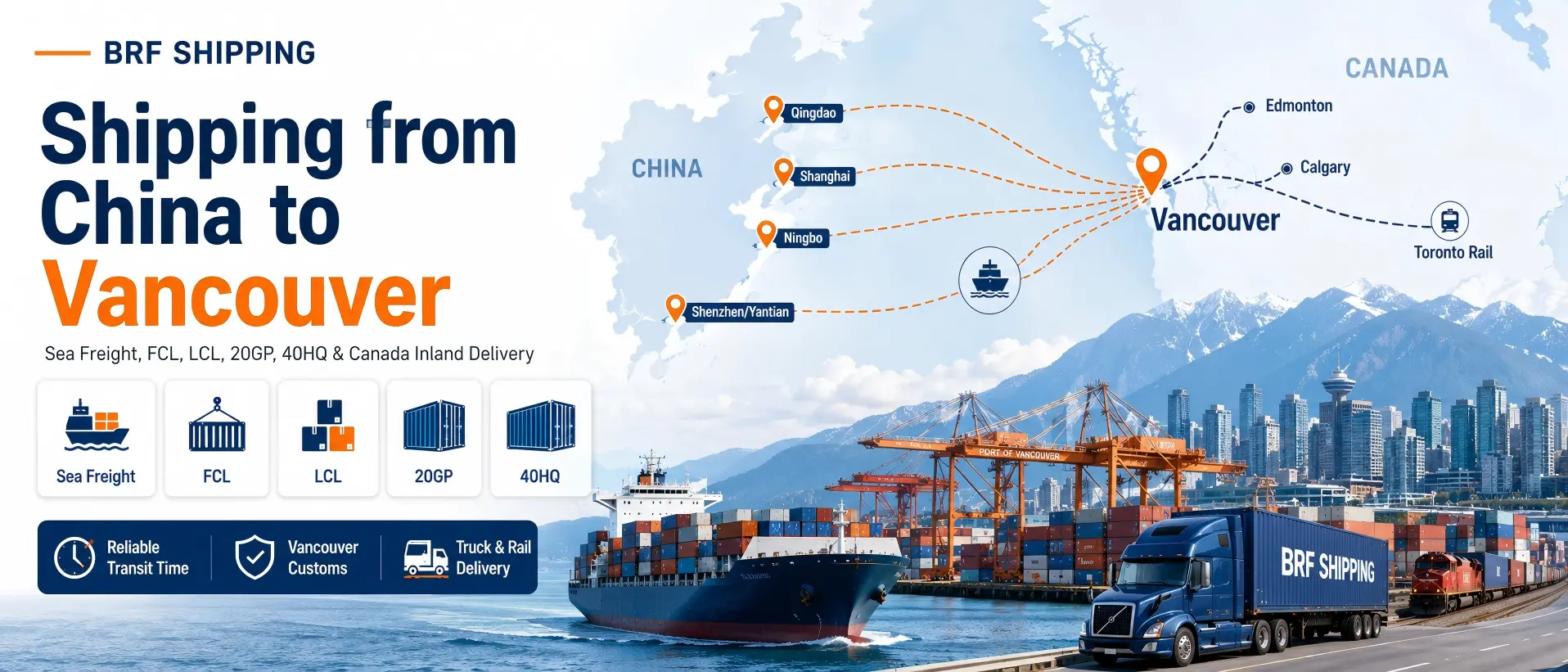 Shipping from China to Vancouver