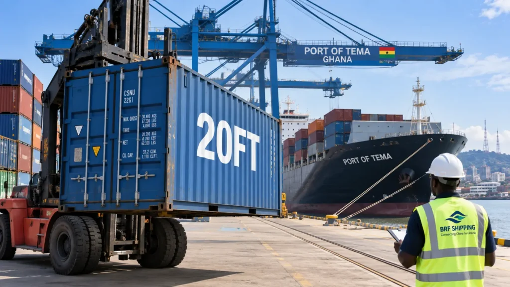 20ft Container Shipping Cost from China to Ghana