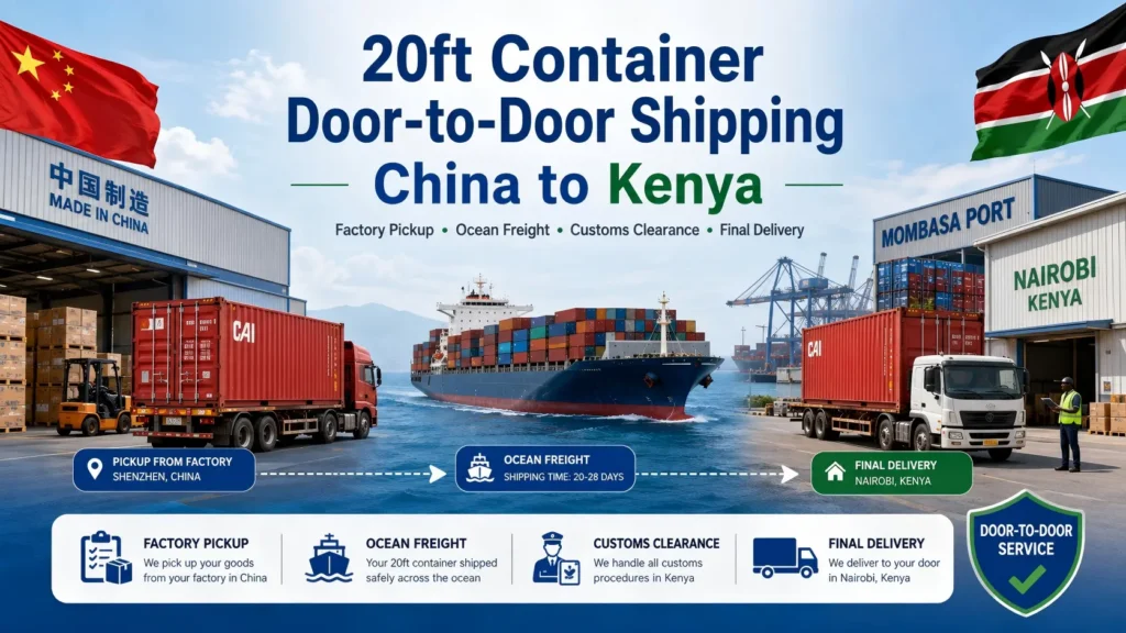 20ft Container Shipping Cost from China to Kenya