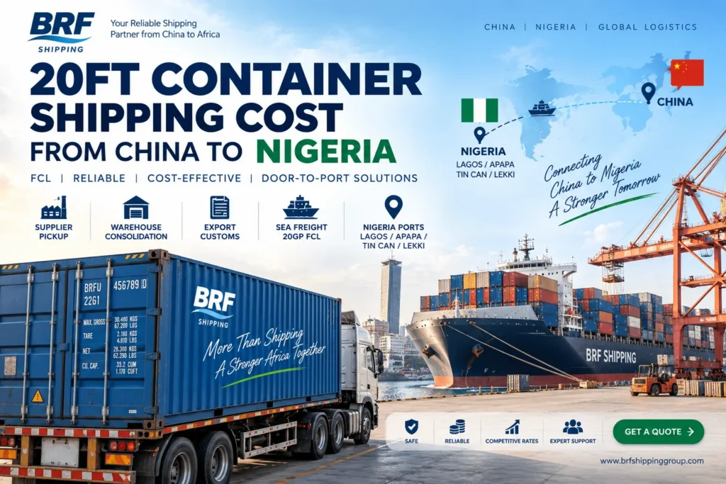 20ft Container Shipping Cost from China to Nigeria