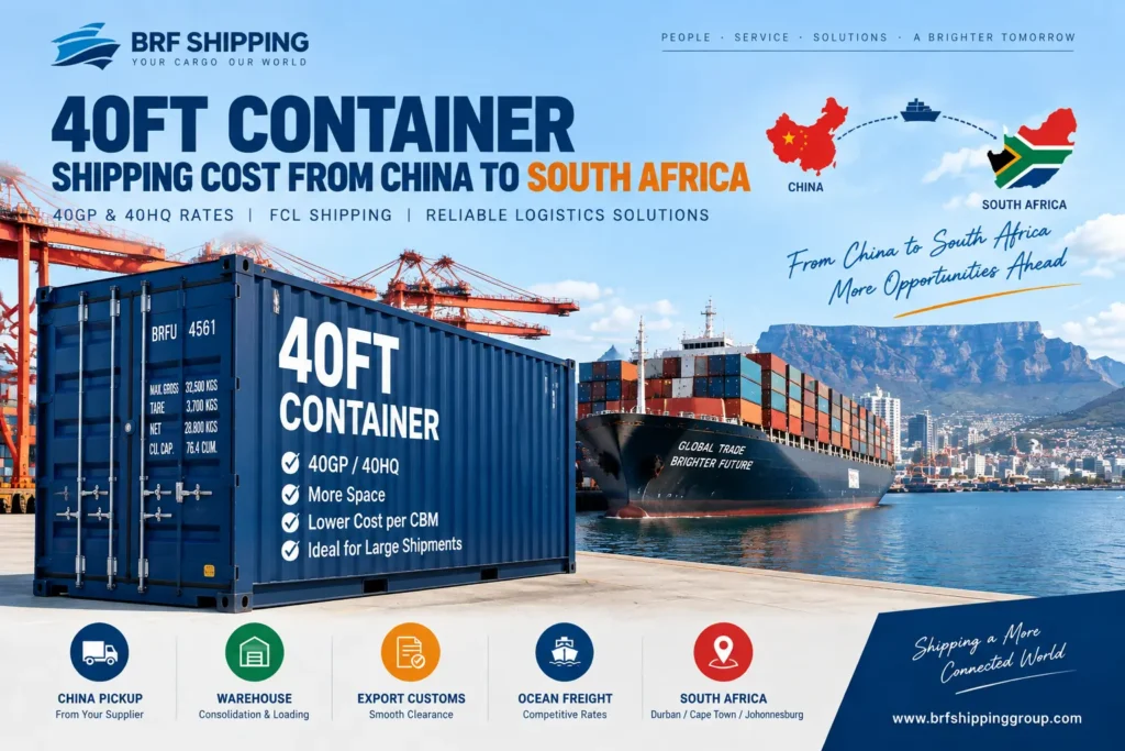 40ft Container Shipping Cost