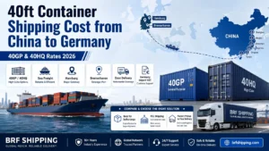 40ft Container Shipping Cost from China to Germany 40GP & 40HQ Rates