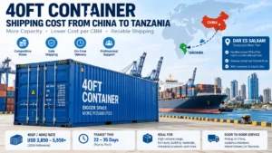 40ft Container Shipping Cost from China to Tanzania