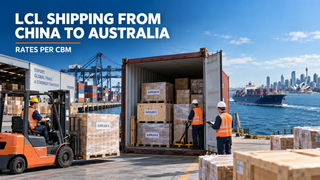 LCL Shipping Cost from China to Australia Rates per CBM