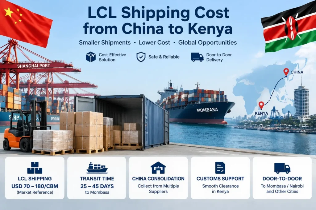 LCL Shipping Cost from China to Kenya