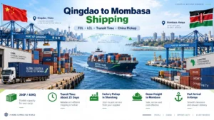 Qingdao to Mombasa Shipping FCL, LCL, Transit Time & China Pickup Guide