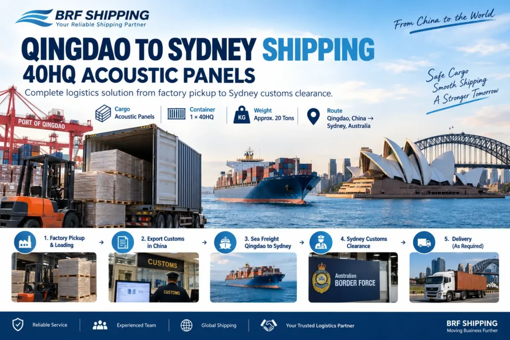 Qingdao to Sydney Shipping 40HQ