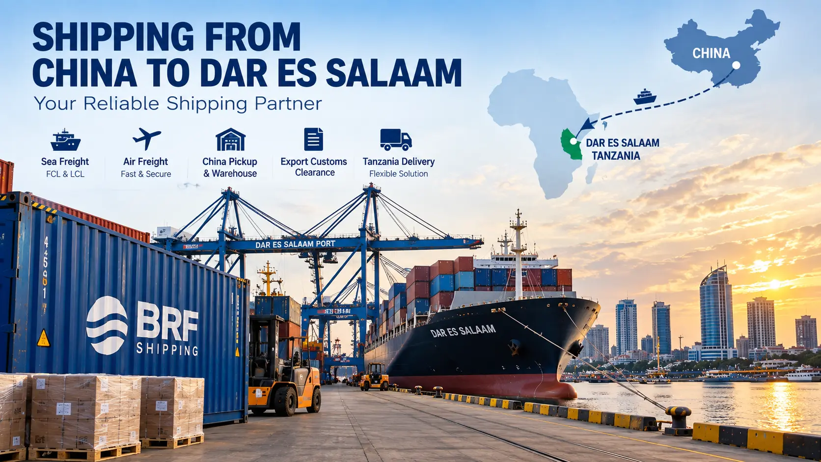 Shipping from China to Dar es Salaam